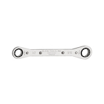 Klein® 68202 Box Wrench, 1/2 x 9/16 in Wrench, 12 Points, 25 deg Offset, 6-7/8 in OAL, Steel, Polished Chrome