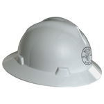 Klein® V-Gard® by Klein® 60031 Standard Hard Hat, SZ 6 Fits Mini Hat, SZ 8 Fits Max Hat, Polyethylene, 4-Point Suspension, ANSI Electrical Class Rating: Class E, Klein Lineman Logo Graphics