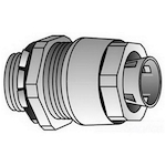 O-Z/Gedney SR-25018 SR Series Gold Seal Oiltight/Watertight Strain Relief Connector, 2-1/2 in Trade, 1.5 to 1.8 in Cable Openings, Malleable Iron/PVC, Zinc Plated