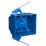 Carlon® B232ACP New Work Outlet Box, PVC, 32 cu-in Capacity, 2 Gangs, 1 Knockouts
