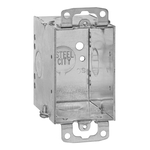 Steel City® CW-1/2 Gangable Welded Style Switch Box, Steel, 14 cu-in Capacity, 1 Gangs, 1 Outlets, 3 Knockouts