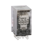Square D™ 8501RS24V20 Type R Low Voltage Miniature Relay With Standard Cover, 1 A, 4PDT Contact, 120 VAC V Coil