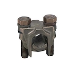 Panduit® VT-0-Q Mechanical Two-Bolt Connector, 2 to 1/0 AWG Stranded Stranded Copper Conductor, 0.31 in Bolt, Bronze Casting