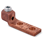 Blackburn® Locktite® 32211 Tandum NEMA-Drilled Mechanical Lug Connector, 4/0 to 2/0 AWG Copper Conductor, 1/2 in Stud, 2 Bolt Holes, Copper
