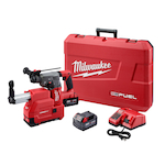 Milwaukee® M18™ FUEL™ 2715-22DE Cordless Rotary Hammer Kit, 1-1/8 in Keyless/SDS Plus® Chuck, 18 VDC, 1350 rpm No-Load, Lithium-Ion Battery