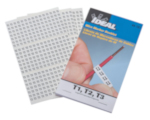IDEAL® 44-107 Pre-Printed Wire Marker Booklet, 1-1/2 in L x 1/4 in W, Black/White, Plastic Impregnated Cloth