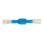 Panduit® Pan-Term™ DNH14-250FIB-Q Type DNH-FIB Heat Shrink Loose Piece Female Disconnect, 14 AWG Conductor, 0.25 in W x 0.032 in THK Tab, Butted Seam/Standard Barrel, Brass, Blue, Fully Insulated
