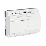 Telemecanique Square D™ Zelio™ SR2E201BD Compact Logic 2 Smart Relay With Integrated Clock, 24 VDC Supply, 12 Inputs, 8 Outputs, Analog/Resistive Input, Relay Output