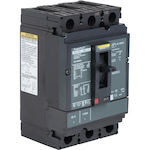 Square D™ I-Line™ PowerPact™ HDL36015AA Molded Case Circuit Breaker With Auxiliary Switch, 600 VAC, 15 A, 25 kA at 240 VAC/18 kA at 480 VAC/14 kA at 600 VAC/20 kA at 250 VDC Interrupt, 3 Poles, Thermal/Magnetic Trip