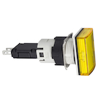 Schneider Electric Harmony™ XB6DV5BB Direct Pilot Light, 12 to 24 VAC/VDC, 1.5 mA, Rectangle Lens, Panel Mount