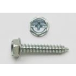 Peco 10X114HWHSTSZJ Tapping Screw, #10, 1-1/4 in OAL, Hex Washer Head, Steel, Hex/Phillips®/Slotted Drive, Zinc Plated
