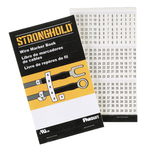 Panduit® Pan-Code™ StrongHold™ PCMB-25 Pre-Printed Wire Marker Book, 1.38 in L x 0.22 in W, Black/White, Vinyl Cloth