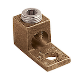 Panduit® Pan-Lug™ PNL-500-3 1-Barrel Mechanical Connector Lug, 4 AWG to 500 kcmil Solid/Stranded Copper Conductor, 1/2 in Stud, 1 Bolt Hole, Copper