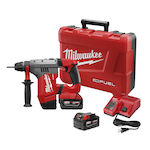 Milwaukee® M18™ FUEL™ 2715-22 Cordless Rotary Hammer Kit, 1-1/8 in Keyless/SDS Plus® Chuck, 18 VDC, 1350 rpm No-Load, Lithium-Ion Battery