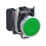 Schneider Electric Square D™ Harmony™ XB4BA35 Complete Non-Illuminated Pushbutton, 2.05 in, 1NO-1NC Contact, Slow Break Contact, Spring Return Operator, Green
