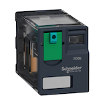 Schneider Electric Square D™ Zelio™ RXM4AB1JD Miniature Plug-In Relay With Lockable Test Button, 6 A, 4NO-4NC 4PDT Contact, 12 VDC V Coil
