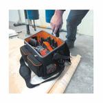 Klein® Tradesman Pro™ 55432 Tool Tote Bag With Cover, Ballistic Weave, Orange