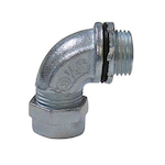 O-Z/Gedney SR-30018 SR Series Gold Seal Oiltight/Watertight Strain Relief Connector, 3 in Trade, 1.5 to 1.8 in Cable Openings, Malleable Iron/PVC, Zinc Plated