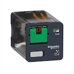 Schneider Electric RUMC22B7 Zelio RUM Universal Plug-In Relay With Status LED, 10 A, DPDT Contact Form, 24 VAC Coil