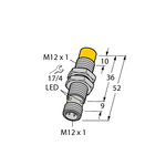 Turck NI5-M12-AP6X-H1141 Inductive Sensor, PNP Output, 1NO Contact, 10 to 30 VDC