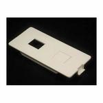 Wiremold® 5507RJ 5500/5507 RJ11/RJ45 Dual Multi-Channel Non-Metallic Faceplate, For Use With One or Two Keystone Device Module, Raceway, PVC, Ivory