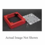 Wiremold® R5752 2-Gang Alarm Device Box, 4 in L x 4-11/16 in W x 1-3/8 in H, Steel, Red