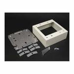 Wiremold® V2448-2 2-Gang Device Box, 4-3/4 in L x 4-3/4 in W x 1-3/4 in H, Steel, Fog White/Ivory