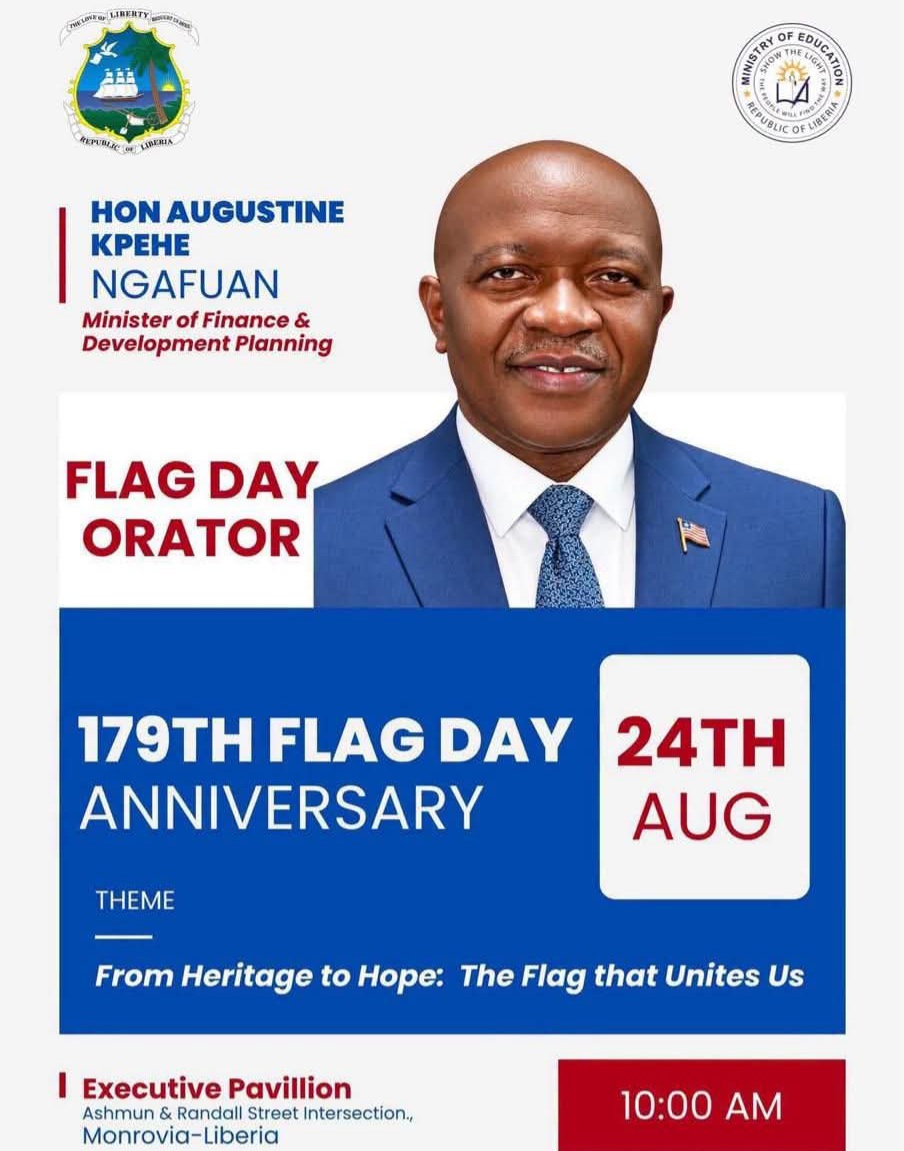 Finance Minister Ngafuan To Deliver Liberia’s 179th Flag Day National Address