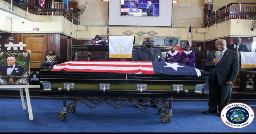 Boakai Eulogizes Veteran Pilot, Captain Moses K. Weefur
