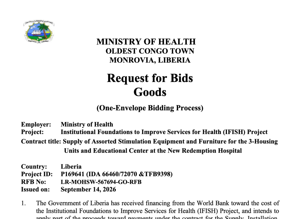 Request for Bids Goods