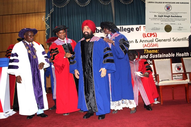 Jeety Receives “Honorary Fellowship” from Liberia’s Medical Body -As LCPS Cites Decades of Contributions to Health Sector