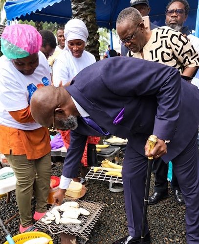 Roasted Cassava, ‘Tanpo-Soglo’, At The Resort How King George turned his 60th into a market day for the cassava-and-coconut women — and turned their ten dollars into fifty