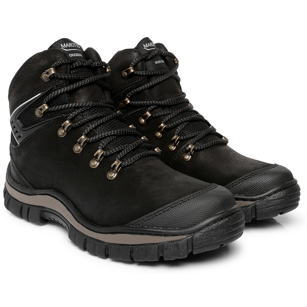 Bota Adventure Coturno Couro Masculina Moda Casual Sola Tratorada Cano médio Modelo Robusta Estilosa