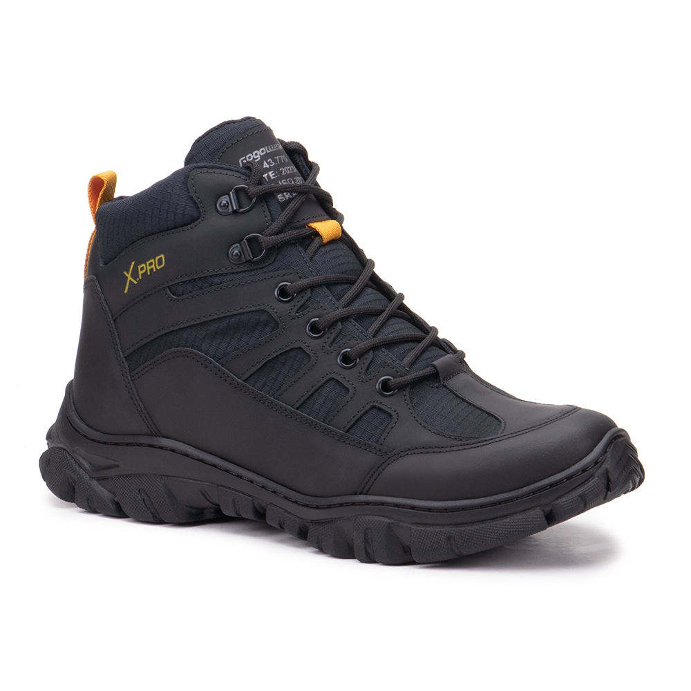 Bota Adventure Couro Masculino Cadarço Estilo Qualidade Resistente Confortável