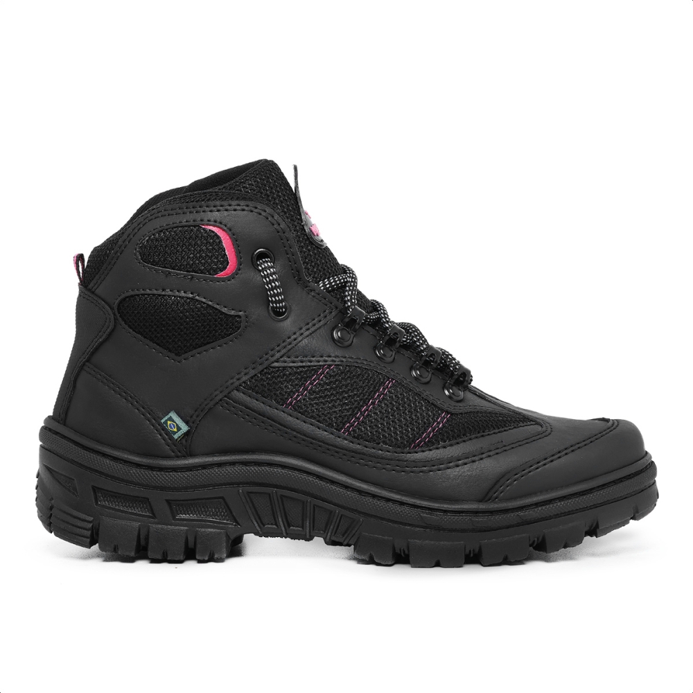 Bota Adventure Feminino Cadarço Resistente Trilha Rapel Sola Tratorada