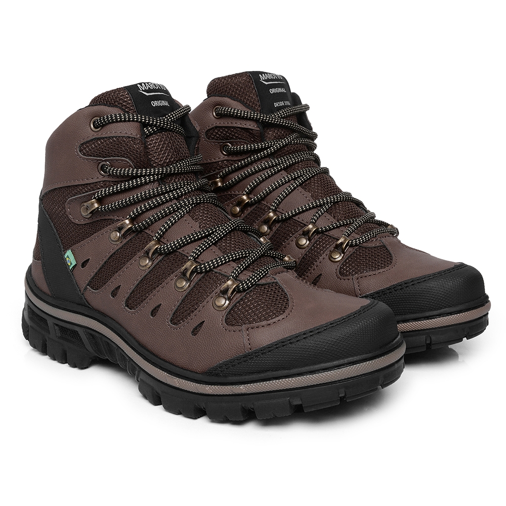 Bota Coturno Adventure Masculina Tratorada Trilha Motociclistas Dia Dia Cadarço Sola Antiderrapante