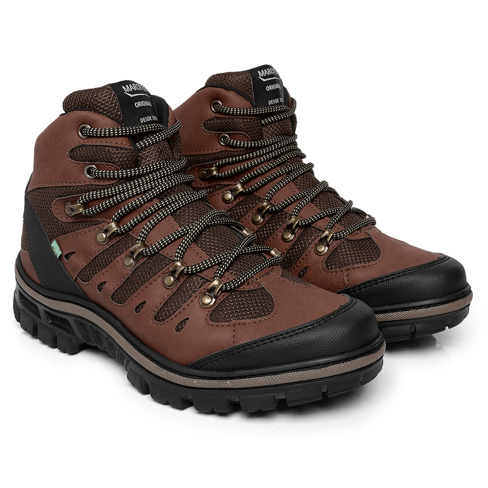 Bota Coturno Adventure Masculina Tratorada Trilha Motociclistas Dia Dia Cadarço Sola Antiderrapante