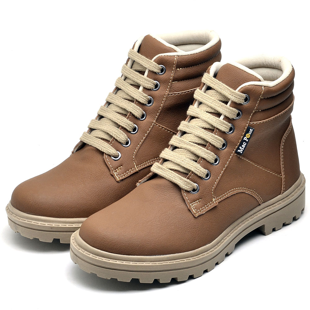 Bota Coturno Casual Cano Curto Mac Point com Recortes Sola de Borracha Costurada