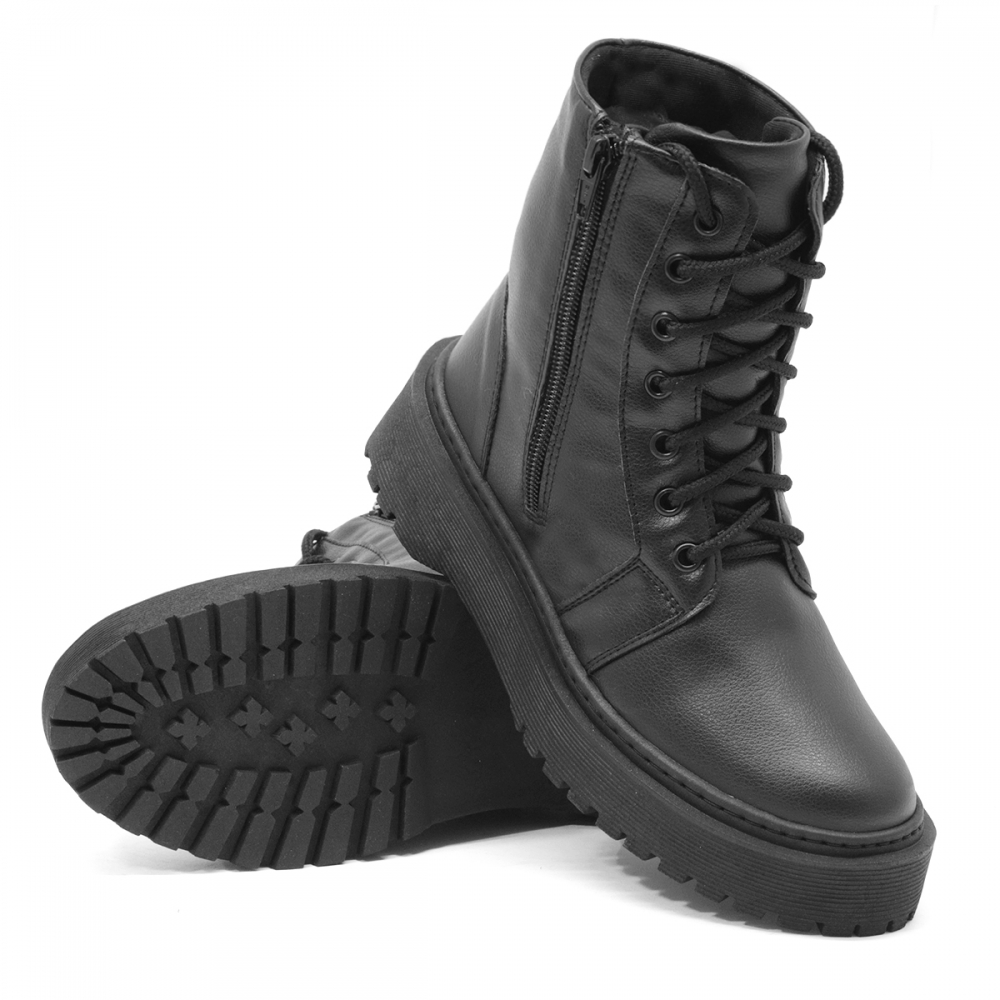 Bota Coturno Casual Dk Shoes  Preto