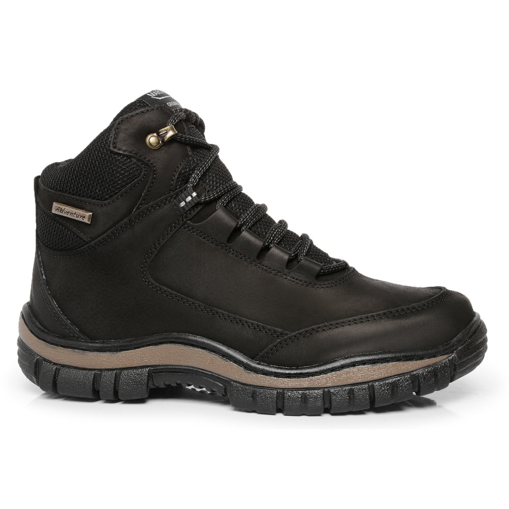 Bota Coturno Couro Masculina Moda Adventure Conforto Tendencia Alta Qualidade Sola Tratorada Leve