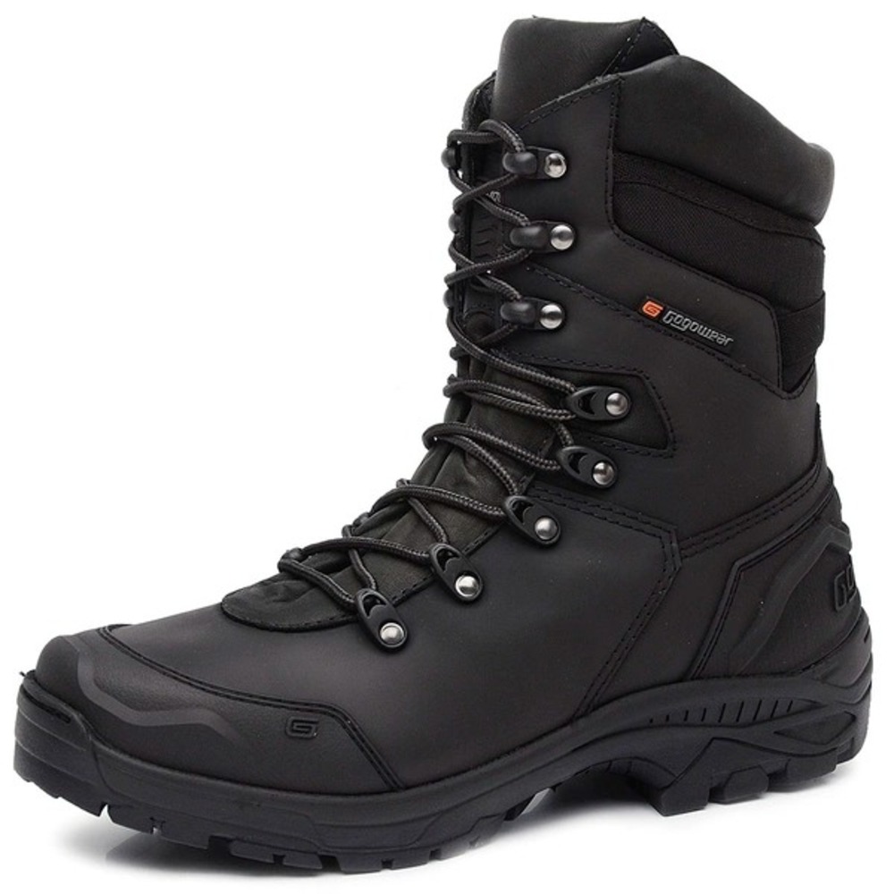 Bota Coturno Tática Militar Cano Longo Couro Adventure com Cadarço Sola Robusta Leve Antiderrapante