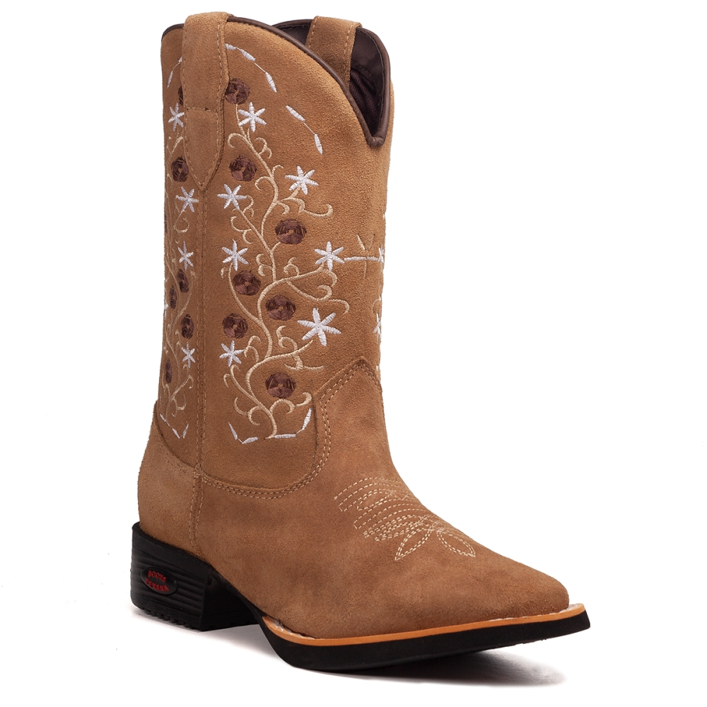 Bota Feminina Texana em Couro Fak Boots