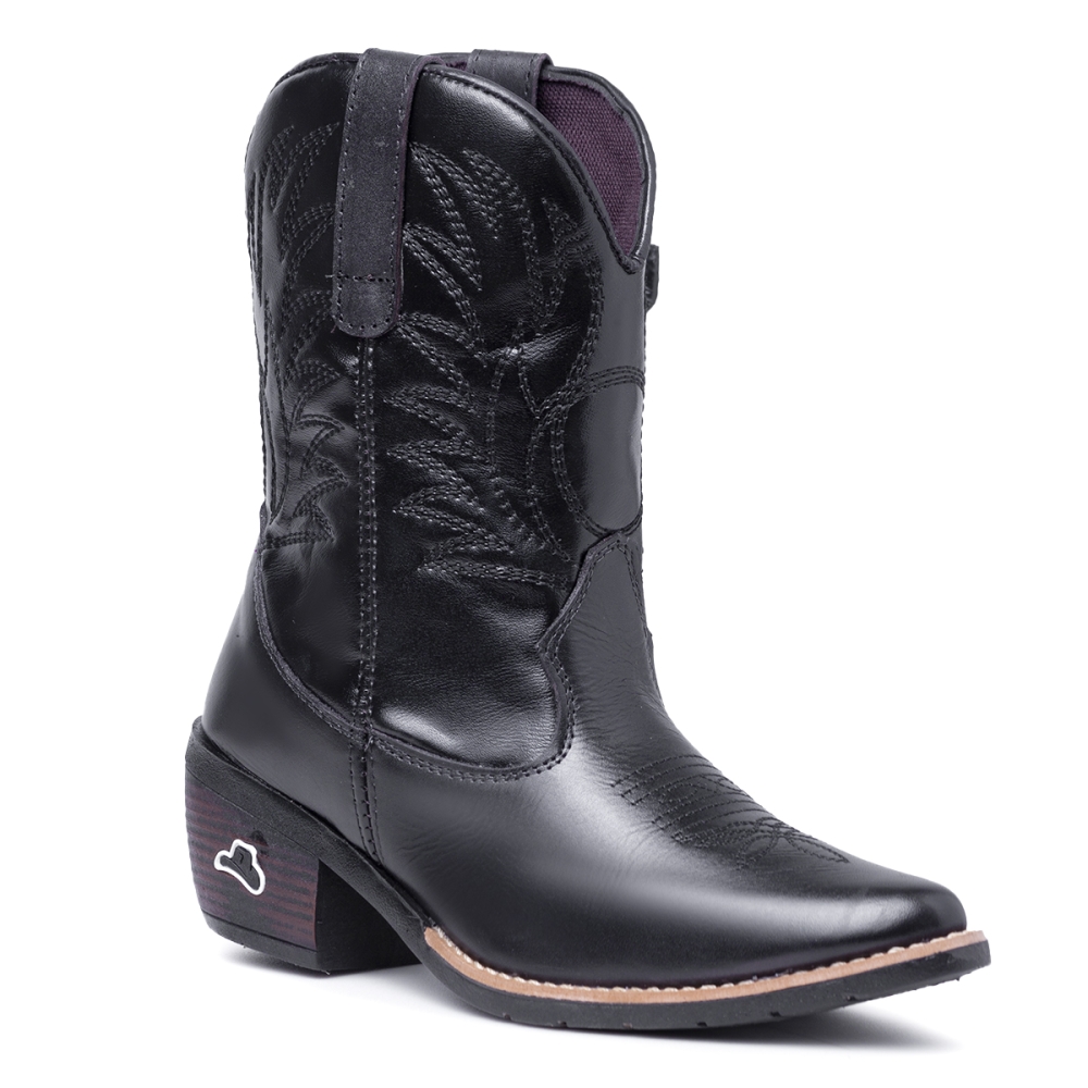 Bota Feminina Texana em Couro Fak Boots