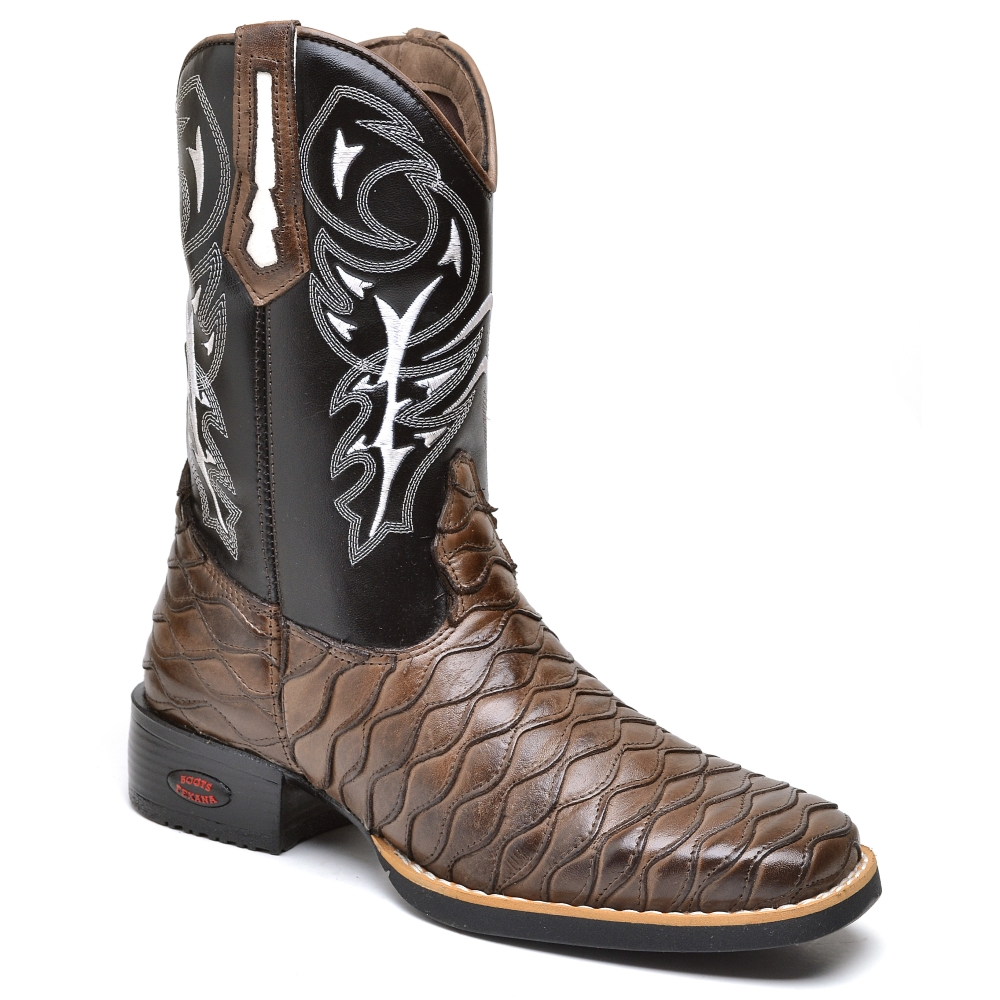 Bota Texana Masculina em Couro Fak Boots