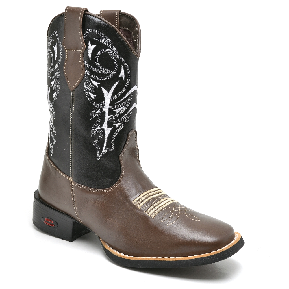 Bota Texana Masculina em Couro Fak Boots