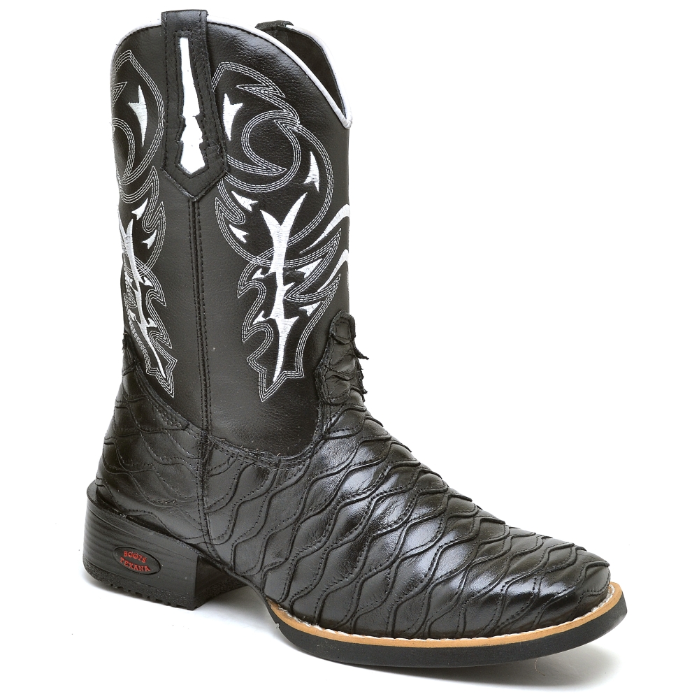 Bota Texana Masculina em Couro Fak Boots