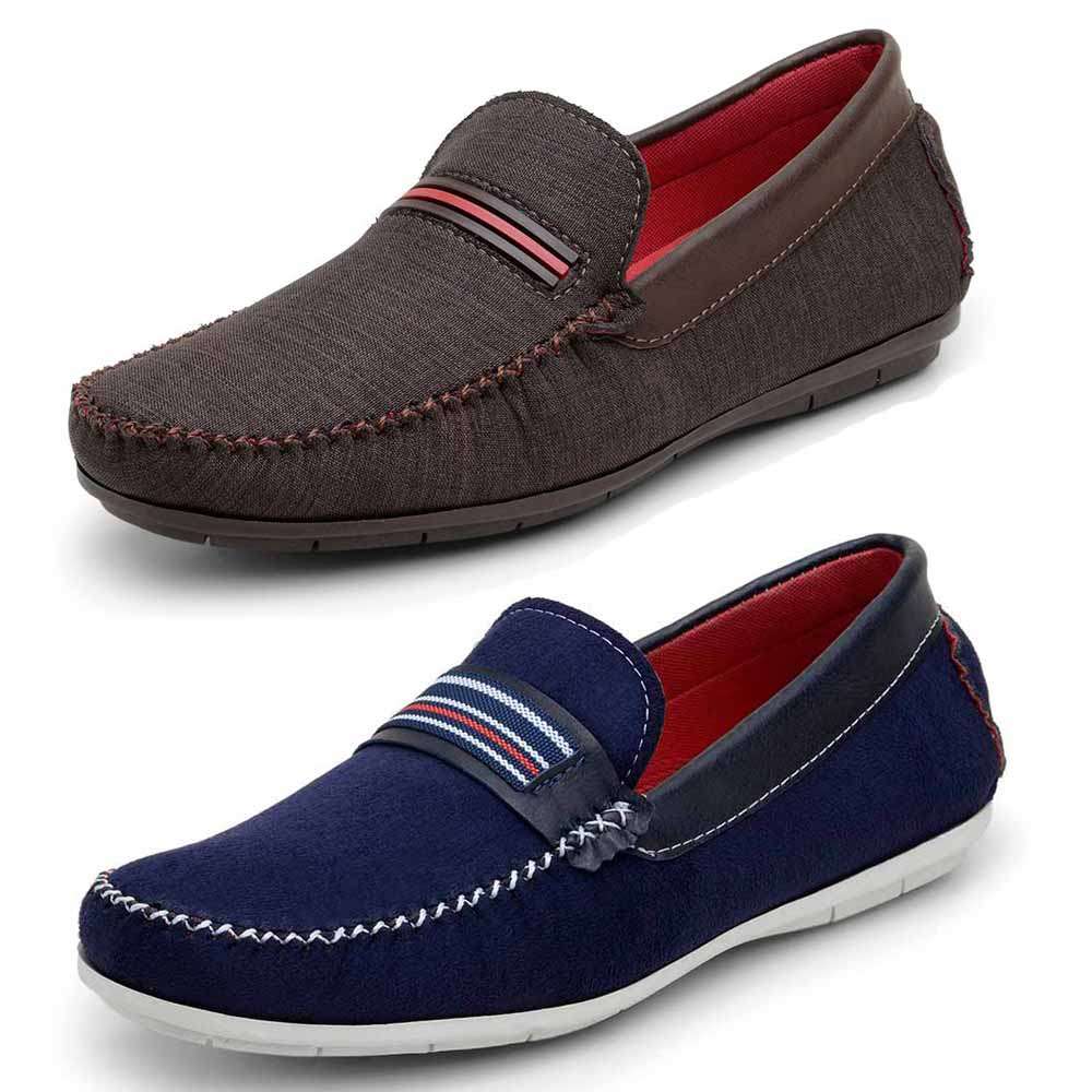 Kit 2 Pares Mocassim Casual Masculino Op Santos Multicolorido