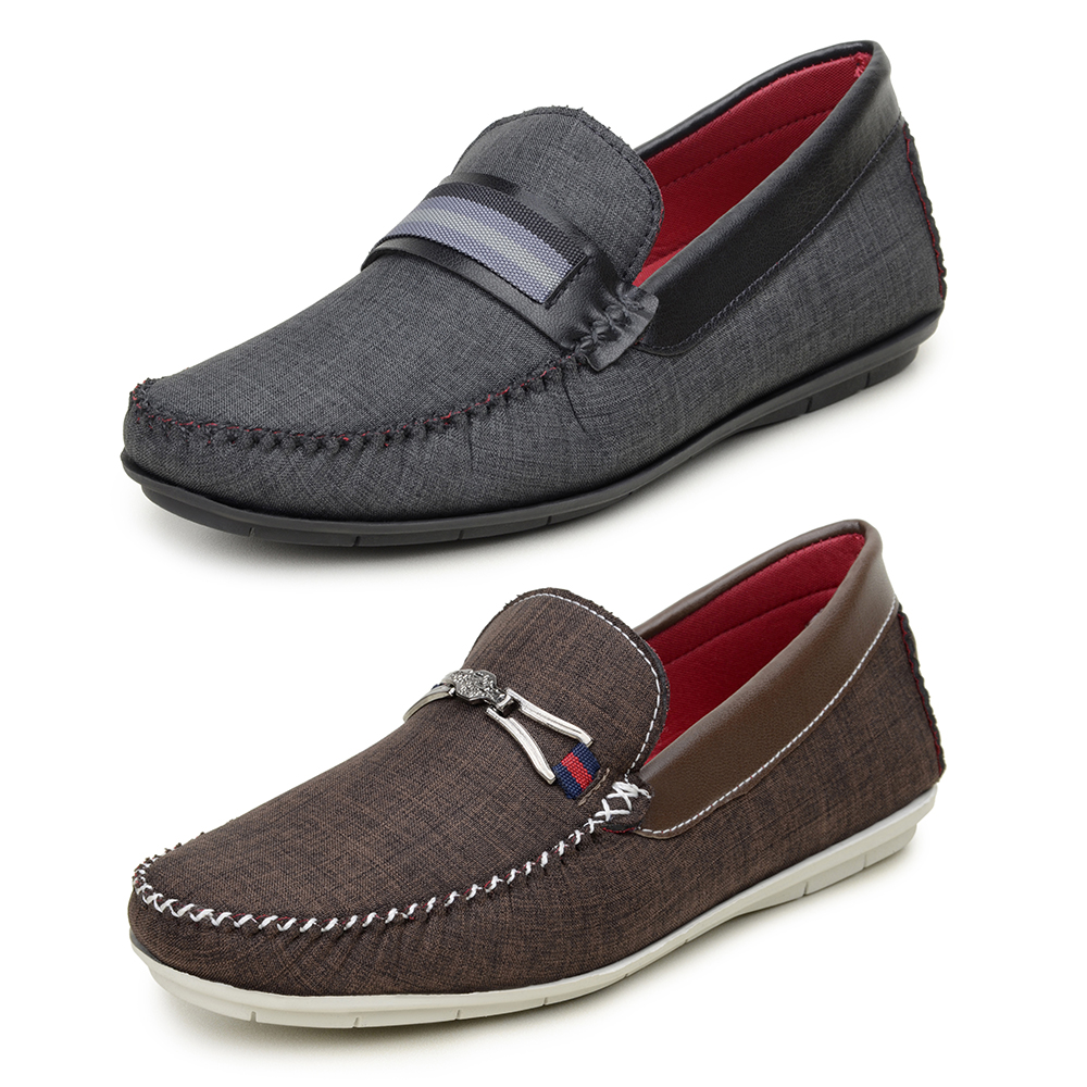 Kit 2 Pares Mocassim Casual Masculino Op Santos Multicolorido