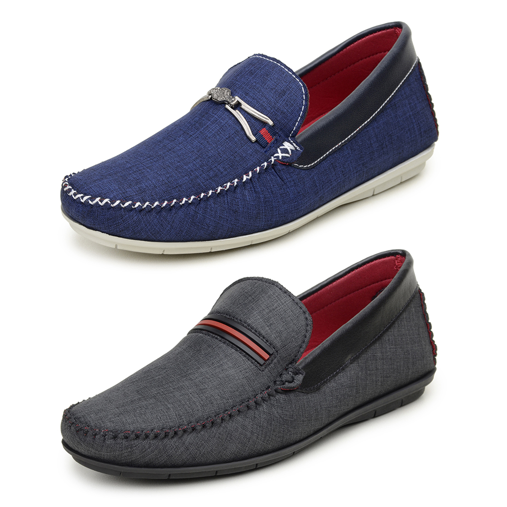 Kit 2 Pares Mocassim Casual Masculino Op Santos Multicolorido