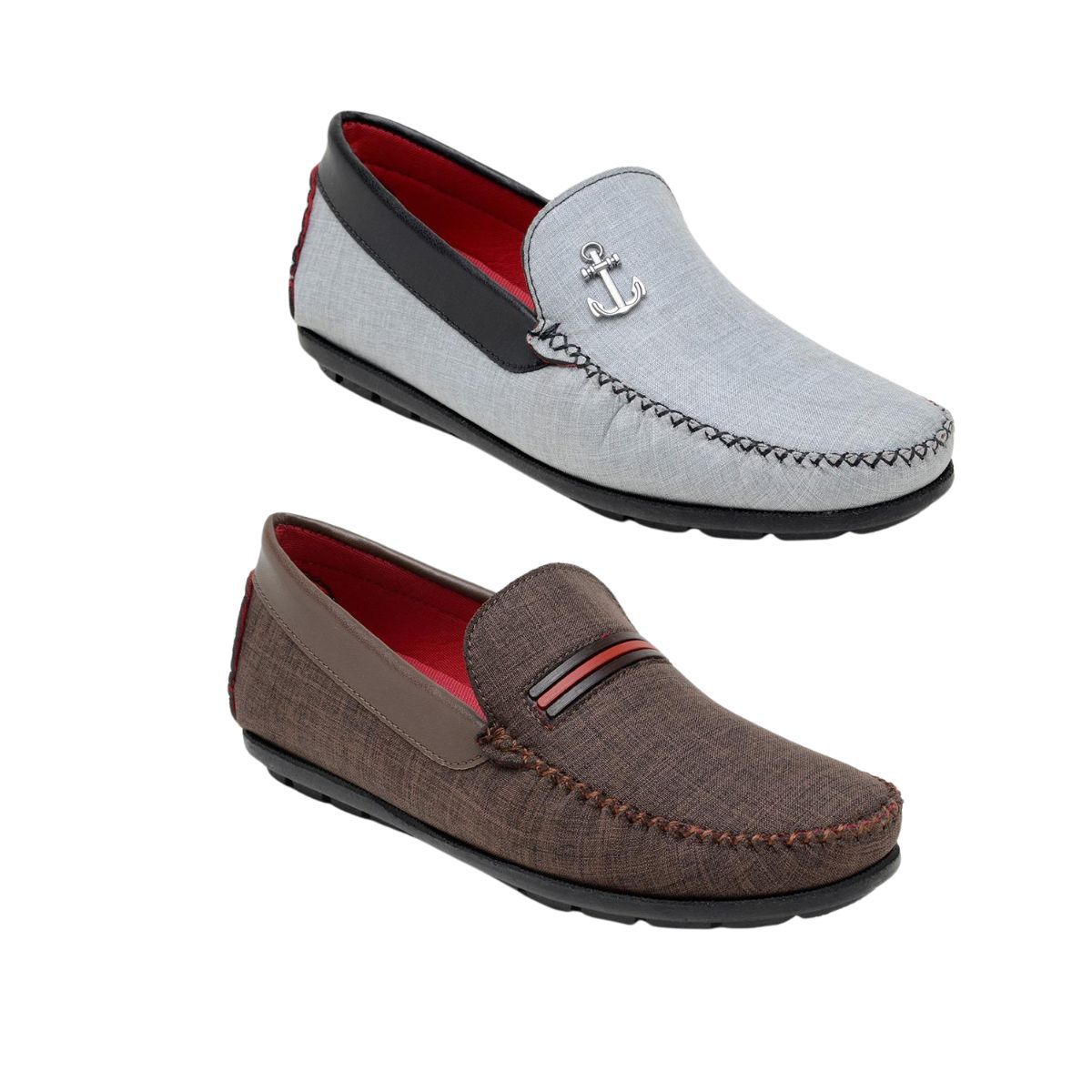 Kit 2 Pares Mocassim Casual O P Santos Multicolorido